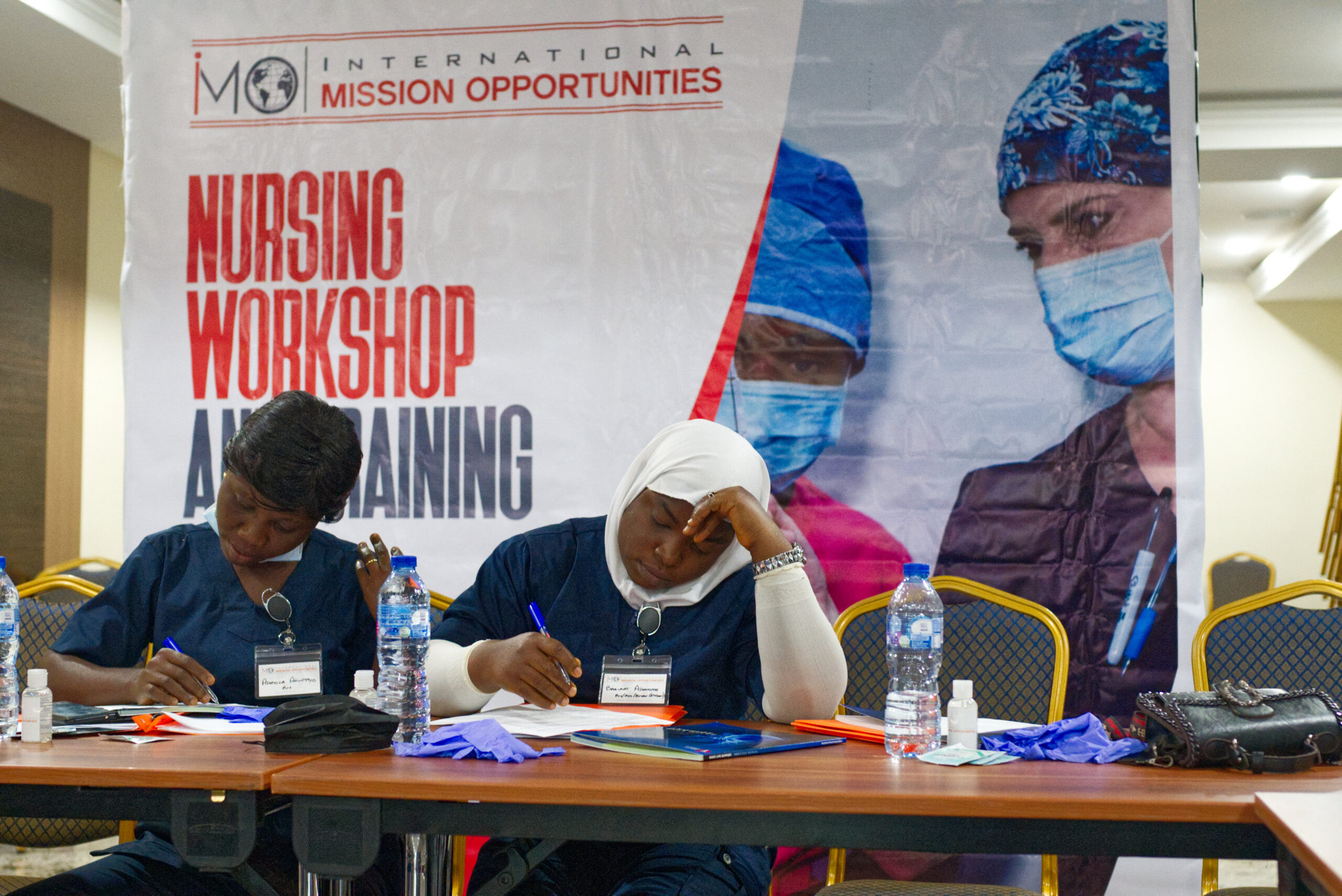 Nurses taking the BLS exam