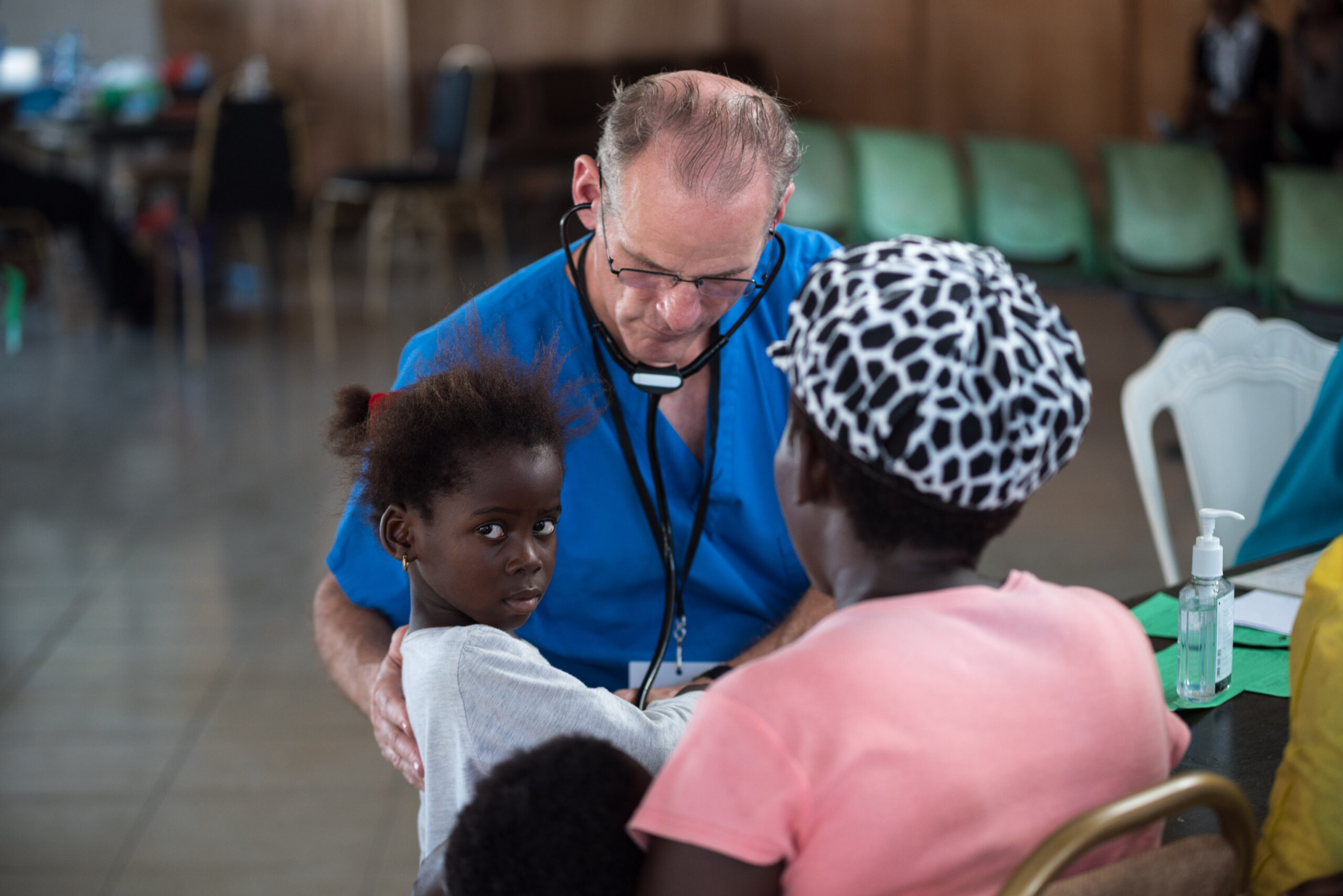 IMO medical team providing patient care during a mission outreach in Jos, Nigeria